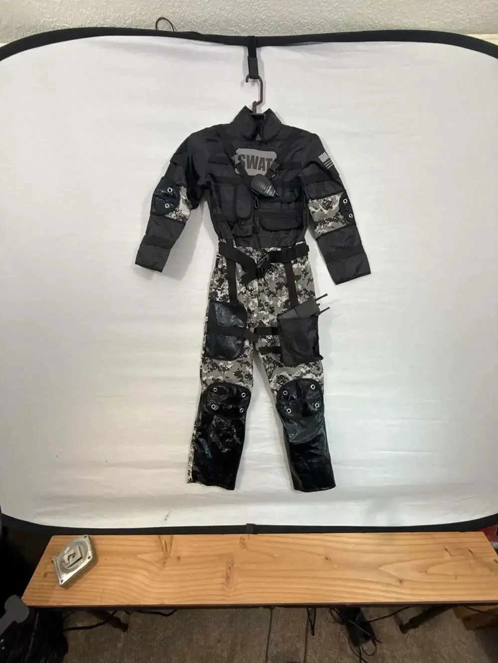Teetot & Co. SWAT Team Kid's Halloween Costume Jumpsuit with Utility Vest